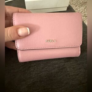 Furla authentic light Pink leather Wallet with gold hardware nwot